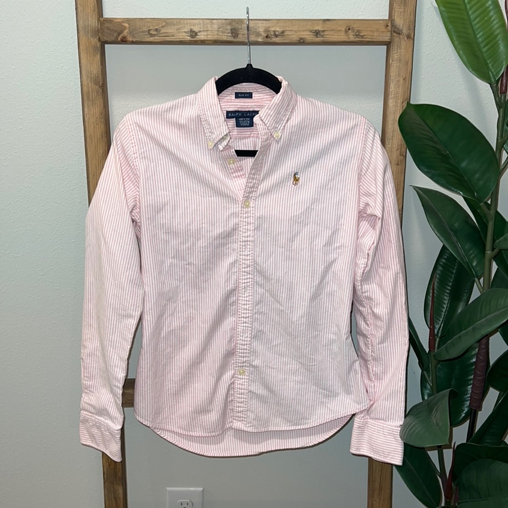 Ralph Lauren - Polo Button Up - pink stipe